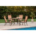 Almo Fulfillment Services Llc Hanover® Monaco 5 Piece Outdoor Dining Set w/ 4 Sling Chairs MONACO5PC